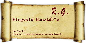 Ringvald Gusztáv névjegykártya