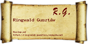 Ringvald Gusztáv névjegykártya