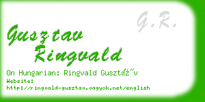 gusztav ringvald business card